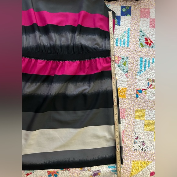 LOFT Pink and Black Striped Mini Dress - Picture 5 of 5